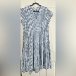 100% cotton gingham dress